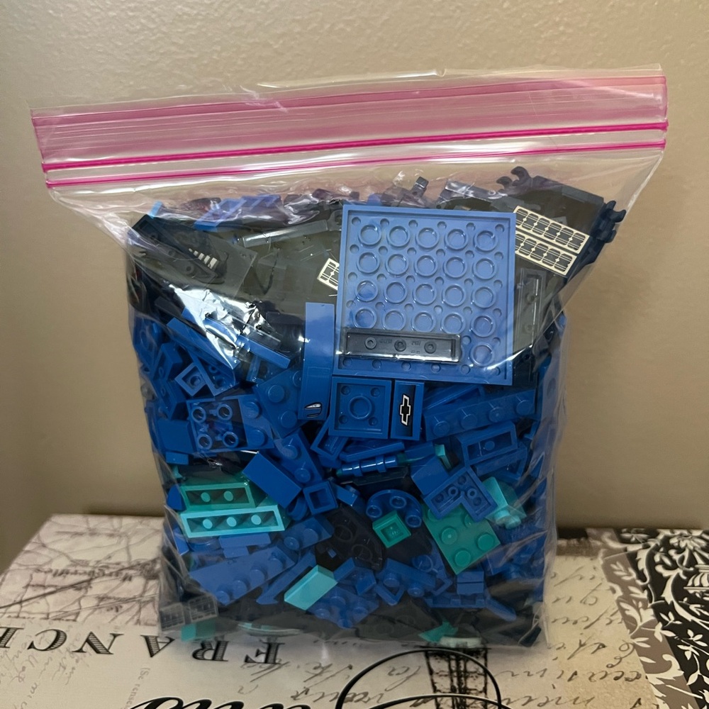 LEGO Small Accessories , Spare Parts And Small Brick Pieces. Mix Blues 1lbs